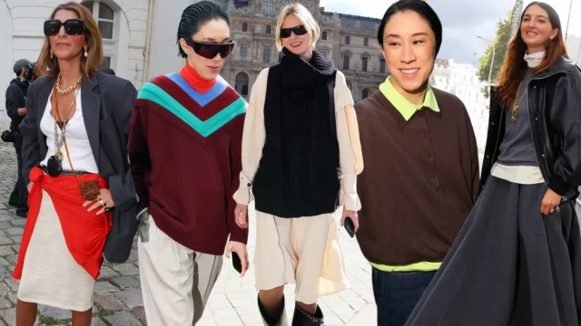 掌握 2025 秋冬針織品穿搭方式：撞色 Polo、透視織物、腰間綁帶法⋯⋯